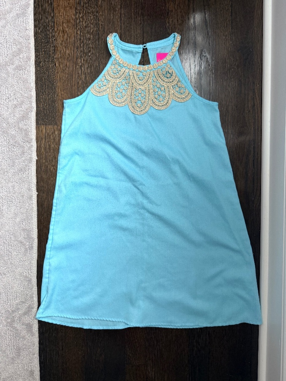 lilly pulitzer girls mini pearl shift bali blue sz 14